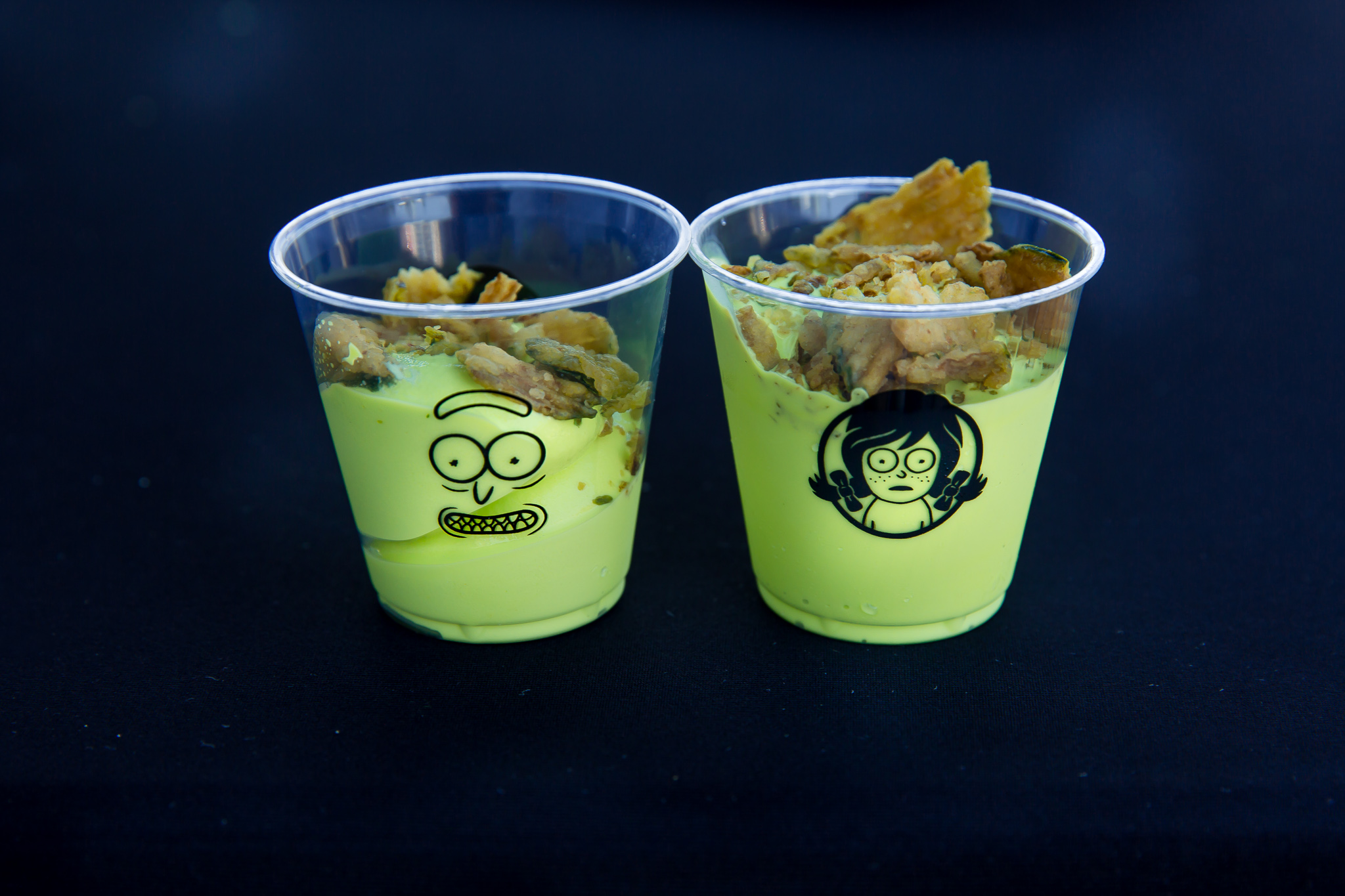 Two cups of "Pickle Rick" Frosty